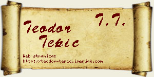 Teodor Tepić vizit kartica